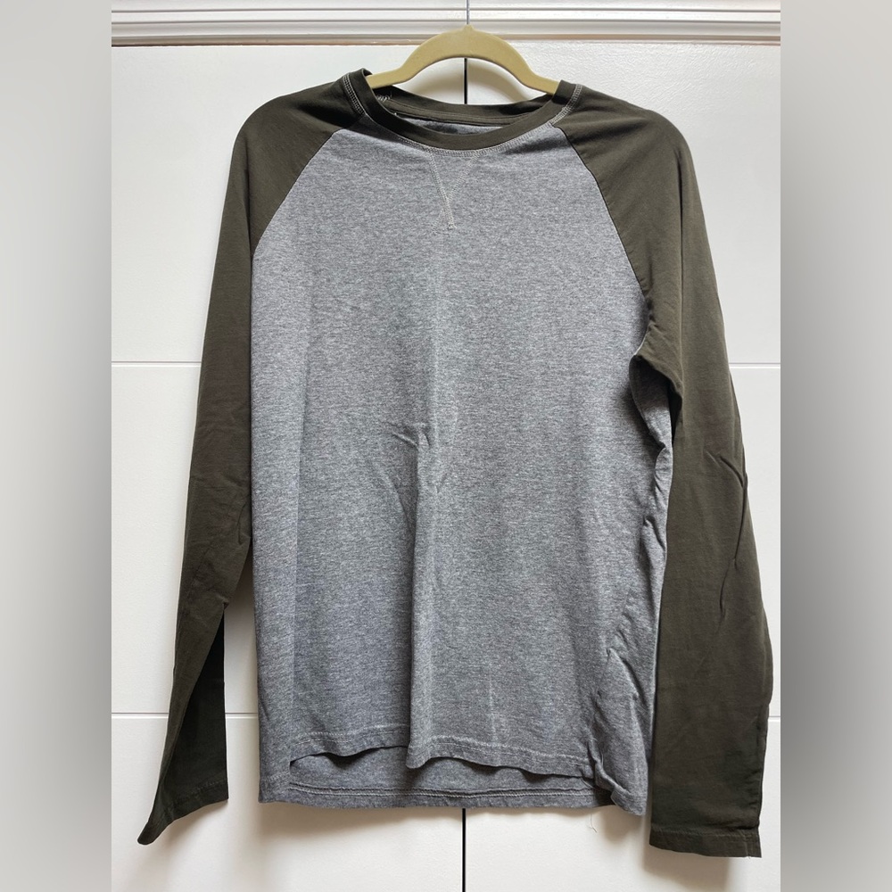 Brave Soul London Brown & Gray Grey Long Sleeve Shirt Sz L Men’s